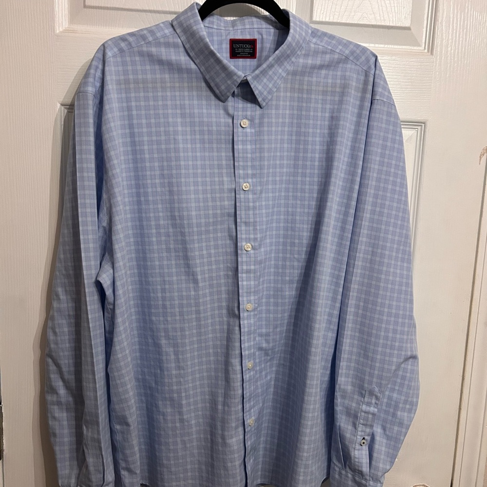 UNTUCKit NWOT Mens XXXL wrinkle-free relaxed fit long sleeve plaid button up - Picture 2 of 11